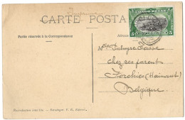 !!! CONGO, CPA DE 1910 DE LÉOPOLDVILLE POUR FORCHIES (BELGIQUE) - Storia Postale