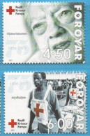 Faeroër 2001 Faroër Red Cross 75 Year 2 Values MNH Faroe Islands, - Croix-Rouge