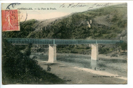 CPA COULEUR Voyagé 1907 * CORDELLES Le Pont De Presle * Mme Lafay Besacier éditeur - Autres & Non Classés