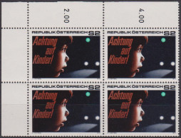 1971 , Mi 1354 ** (1) -  4er Block Postfrisch - Verkehrssicherheit - Nuevos