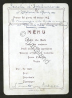 Menù - Scuola D'Applicazione D'Artiglieria E Genio - Torino - 1914 - Menus