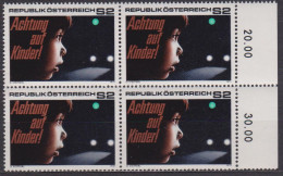 1971 , Mi 1354 ** (3) -  4er Block Postfrisch - Verkehrssicherheit - Unused Stamps
