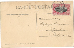 !!! CONGO, CPA DE 1910 DE BOMA POUR FORCHIES (BELGIQUE) - Storia Postale