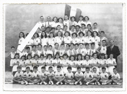 VERITABLE  PHOTO ANCIENNE D EPOQUE COQUELICOT TOULOUSE GYMNASTIQUE Club Gymnaste Années 50 STUDIO Henry DELGAY - Sport