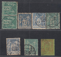 Algérie 1897 - Colonie Française- Lot De 8 Timbres De France Avec Oblitération Des Bureaux Algériens.. (EB) AR-02934 - Collections, Lots & Series
