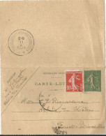 SOLDES - 1907- N° 138 Obl.(o) En Complément Sur Carte-lettre 130 - Storia Postale
