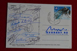 Signed Everest 92 Expedicion Civico Militar Expedition Himalaya Mountaineering  Escalade  Alpiniste - Sportspeople