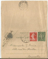 SOLDES - 1907- N° 138 Obl.(o) En Complément Sur Carte-lettre 130 - Storia Postale