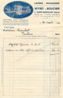 Facture Laiterie, Fromagerie Veyret-Boucher à Saint Marcellin (Isère) En Août 1944 - Levensmiddelen