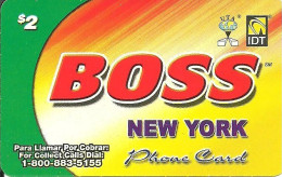 USA: Prepaid IDT - Boss New York 08.09 - Otros & Sin Clasificación