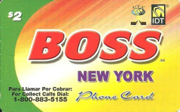 USA: Prepaid IDT - Boss New York 09.08 - Sonstige & Ohne Zuordnung