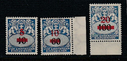 Danzig: Portomarkensatz  P40-42, ** (MNH), K-Befund Gruber BPP - Andere & Zonder Classificatie