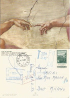 VERA STORIA POSTALE Vaticano Cartolina Tassata Meccanica Lire 560 A Milano X Francobollo "Fuori Corso" (L.300) 16feb1983 - Taxes