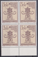 1971 , Mi 1359 ** (5) -  4er Block Postfrisch - Jubiläumskongreß Des Österreichischen Notariats , Wien - Neufs