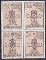 1971 , Mi 1359 ** (6) -  4er Block Postfrisch - Jubiläumskongreß Des Österreichischen Notariats , Wien - Ungebraucht