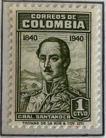 Kolumbien 1940: General Francisco De Paula Santander,birth Bicent. Mi:CO 411-420 - Colombia