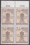 1971 , Mi 1359 ** (7) -  4er Block Postfrisch - Jubiläumskongreß Des Österreichischen Notariats , Wien - Unused Stamps