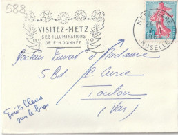 FLAMME  TEMPORAIRE/ N°  1233   METZ  GARE    MOSELLE - Mechanical Postmarks (Advertisement)