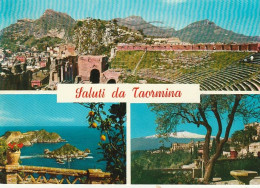 SALUTI DA TAORMINA VEDUTINE ANNO 1970 VIAGGIATA - Messina