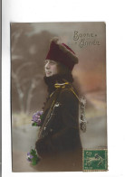 CPA FEMME BONNE ANNEE En 1917! - Women