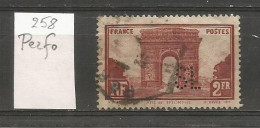 SOLDES - 1929-31 - N° 258 - Oblitéré (o) Et Perforé  SL - Used Stamps