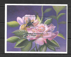 Congo 2001 Flowers And Insects MS #1 MNH - Ivoorkust (1960-...)