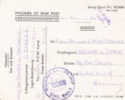 Kriegsgefangenenpost Flieger-Oberstabsingenieur 1946 Von Zedelgem Nach Ladekop - Prigionieri