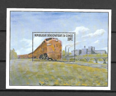 Congo 2001 Trains - Locomotives From Around The World MS #2 MNH - Trains