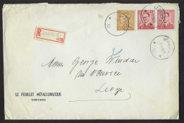 Aangetekende Brief - Lettre Recommandé - Sterstempel Agence VERVIERS 12 - 1955 - Postmarks With Stars