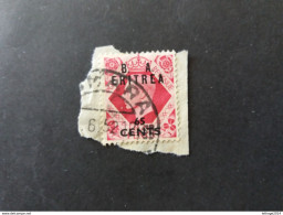 COLONIE ITALIA ERITREA OCCUPAZIONE GRAN BRETAGNA 1950 OVERPRINT B A FRAGMANT - Eritrée