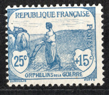 FRANCE N° 151 NEUF* LUXE - ORPHELINS De GUERRE 1ère Série - Cote 90 € - MWH Charnière - Pas D'aminci - Ungebraucht