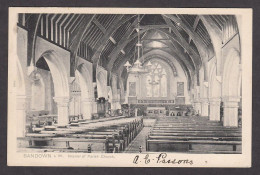 110803/ SANDOWN, Interior Of Parish Church, 1905 - Sandown