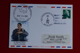 2005 SP Card From Amundsen Scott South Pole Station Antarctica Sir Edmund Hillary - Klimmen