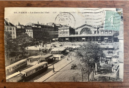 Paris - La Gare De L'Est - Autobus - A Circulé Le 29/09/1924 - Metro, Stations