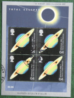 Total Eclipse Millennium Minisheet Space Mi Block 7 1999 Used Gebruikt Oblitere ENGLAND GRANDE-BRETAGNE GB GREAT BRITAIN - Oblitérés