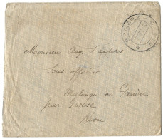 !!! CONGO, LETTRE EN FRANCHISE, PORT LOCAL DE 1916 POUR MULUNGU, MENTION DE CENSURE AU VERSO - Cartas & Documentos