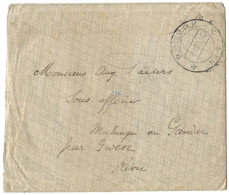 !!! CONGO, LETTRE EN FRANCHISE, PORT LOCAL DE 1916 POUR MULUNGU, MENTION DE CENSURE AU VERSO - Covers & Documents