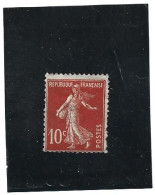 FRANCE   1906  Y.T. N° 135c  Rouge  NEUF* - 1906-38 Semeuse Con Cameo