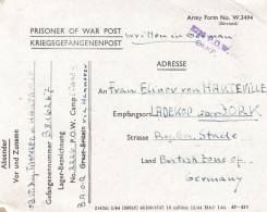 Kriegsgefangenenpost Flieger-Oberstabsingenieur 1946 Von Zedelgem Nach Ladekop - Correos De Prisioneros De Guerra