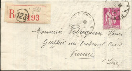 SOLDES - 1932-33 - Type PAIX - N° 289 Obl. SEUL Sur Lettre RECOMMANDEE  PARIS - Lettres & Documents