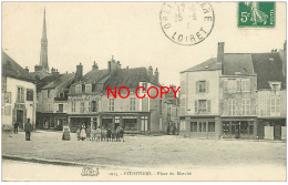 45 PITHIVIERS. Bains Place Du Marché 1912 - Pithiviers