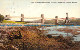 R129967 Llanfairpwllgwyngyll. Nelsons Statue And Tubular Bridge. No 22606. 1905 - World