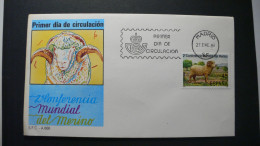 ESPAÑA 1986 - SPD - FDC - CONFERENCIA MUNDIAL DEL MERINO - EDIFIL 2839 - FDC