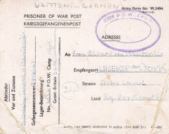 Kriegsgefangenenpost Flieger-Oberstabsingenieur 1946 Von Zedelgem Nach Ladekop - Prigionieri