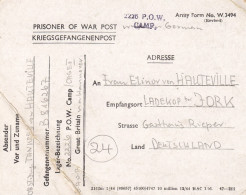 Kriegsgefangenenpost Flieger-Oberstabsingenieur 1946 Von Zedelgem Nach Ladekop - Correos De Prisioneros De Guerra