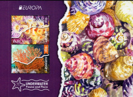 Guernsey - 2024 - Europa CEPT - Underwater Fauna And Flora - Mint Souvenir Sheet - Guernesey