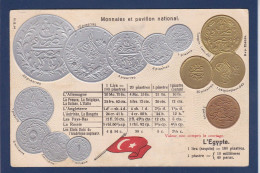 CPA Egypte Monnaies Coins Gaufrée Non Circulée - Other & Unclassified