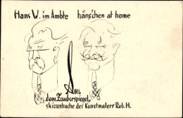 Artiste CPA Kunstmaler Rob. H., Aus Dem Zauberspiegel, Skizzenbuch, Hans W. Im Amt, Hänschen At Home - Other & Unclassified