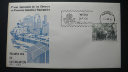 ESPAÑA 1986 - SPD - FDC - CENTENARIO DE LAS CAMARAS DE COMERCIO - EDIFIL 2845 - FDC