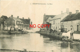 45 CESARVILLE. Cheval Dans La Mare 1909 - Other & Unclassified